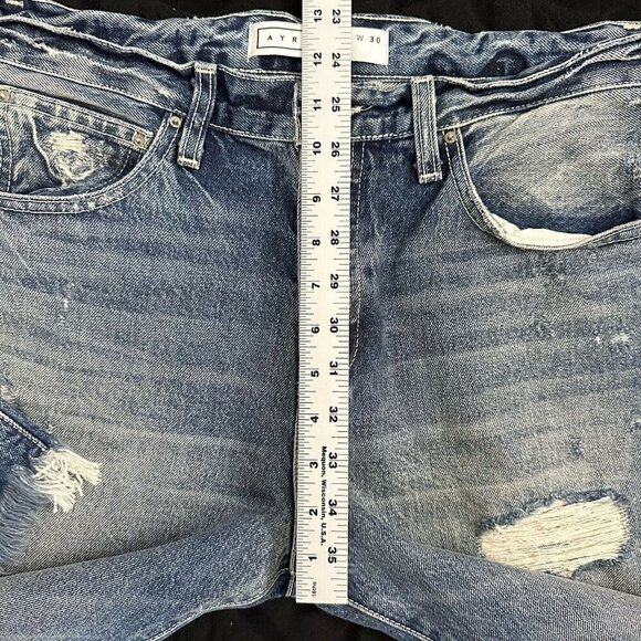 AYR Jeans Womens Size 30  Blue Form‎ Tapered Raw Hem Distressed - Picture 14 of 15